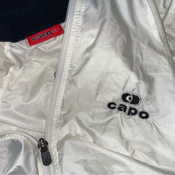 Capo Ultralight Cycling Jacket White with Black Trim Full Zip w/ Pocket Size XL - Picture 4 of 8